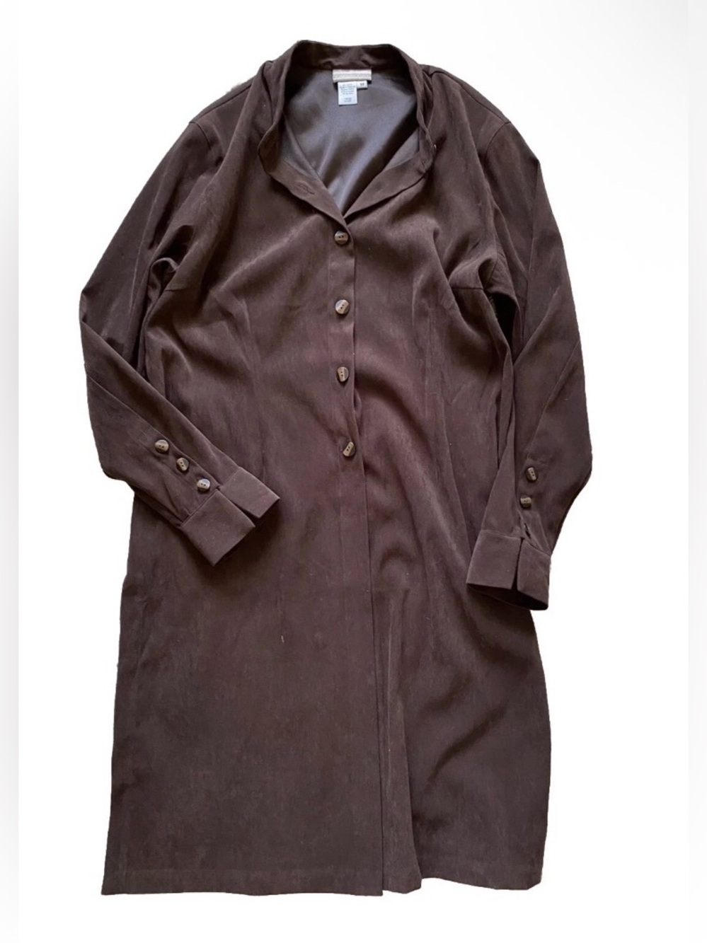 Coldwater Creek Blouse Top Tunic Extra Long Brown Medium
